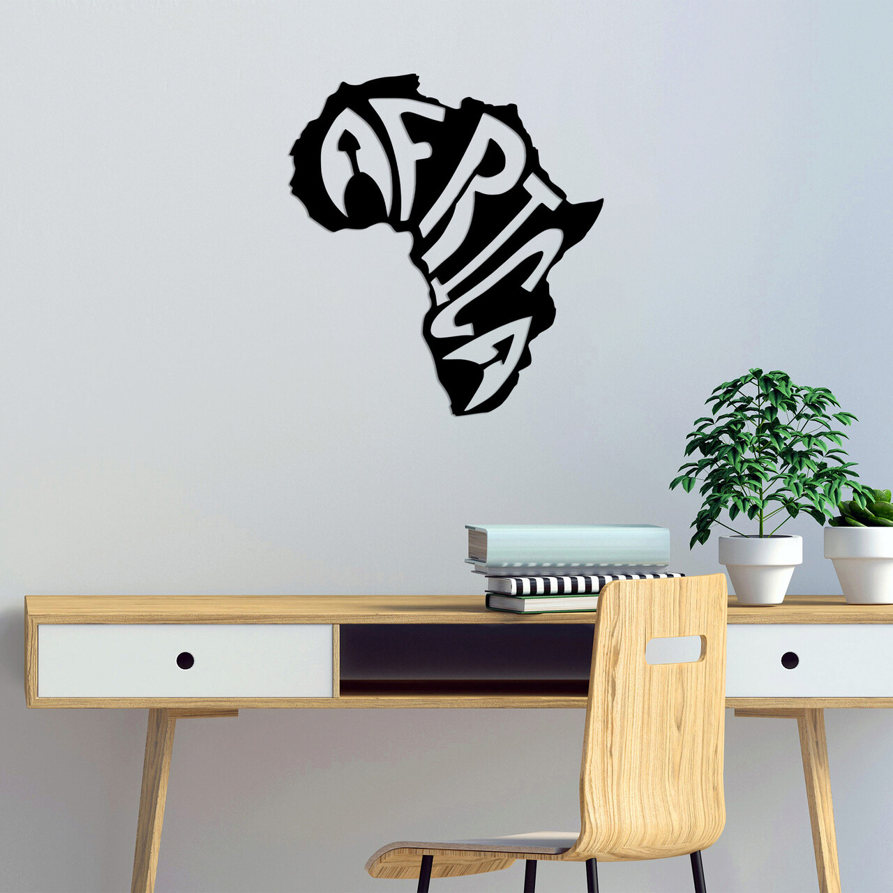 Decoratiune de perete, Africa, Dimensiune: 64 x 70 cm, Negru - imagine 6